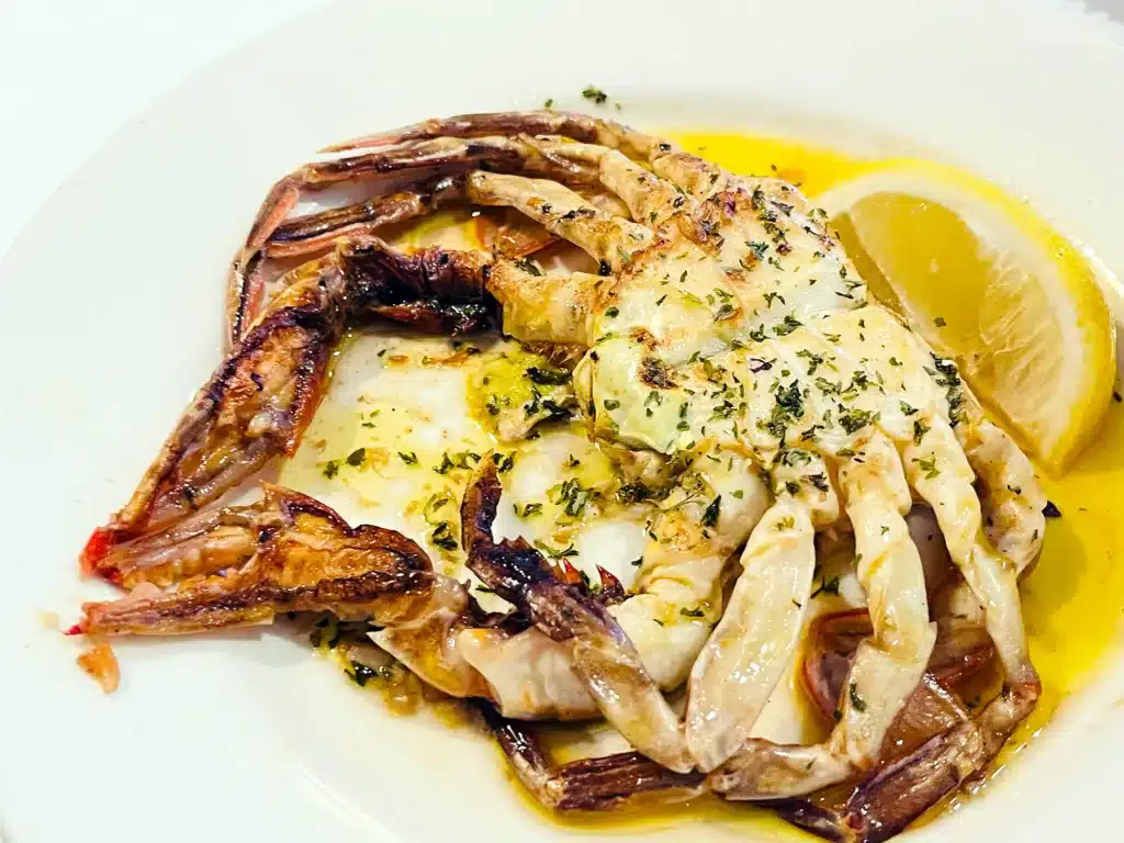 Broiled Softshell Crab on Plate